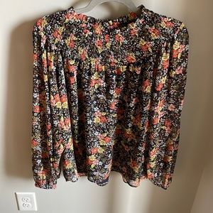 Loft Sheer Long Sleeve Floral size Medium